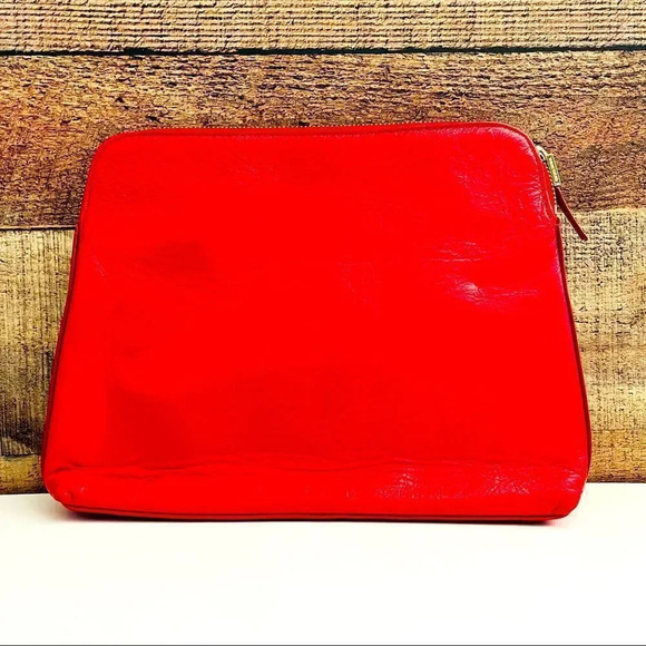 NWOT India Hicks Red Clutch Insider Cosmetic Bag - Red - Picture 2 of 10